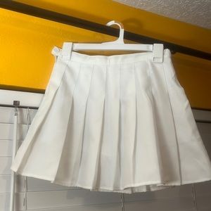 White tennis skirt